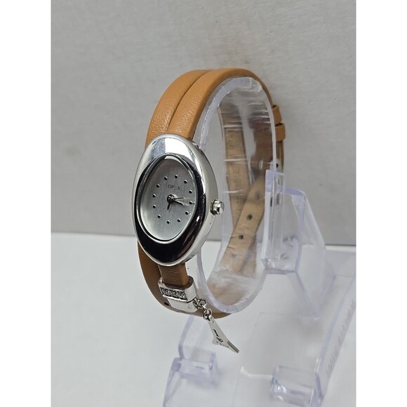 Opex Womens Quartz Wrap Watch Oval Dial New Battery Tan Leather Strap 30M Petite - Picture 2 of 13